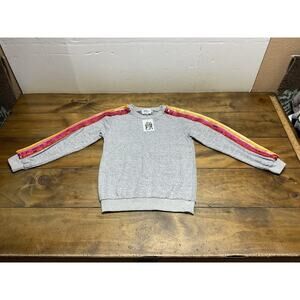 Lola and the Boys Rainbow Sequin Sleeves Sweatshirt Size 12 Unique Girls NWT